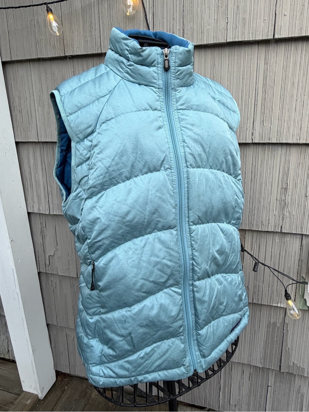 Patagonia Light Blue Quilted Puffer Vest